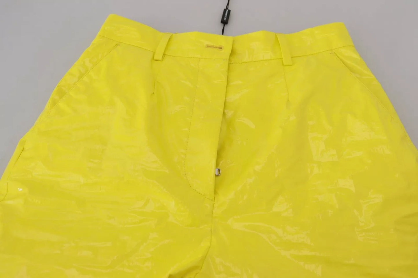 Yellow High Waist Skinny Women Trouser Pants