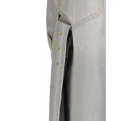 Gray Cotton Relaxed Fit Jeans