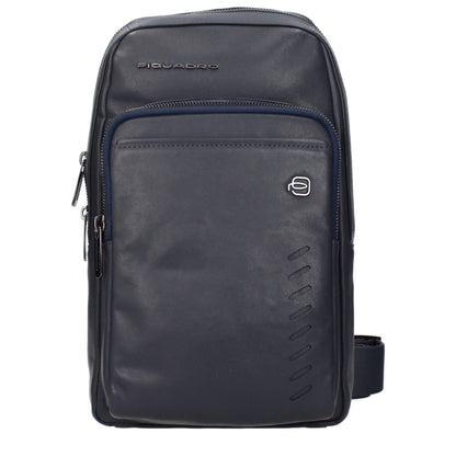 Blue Leather Crossbody Bag