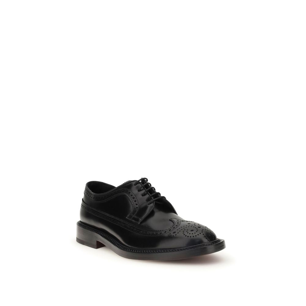 Black Leather Oxfords And Derbies