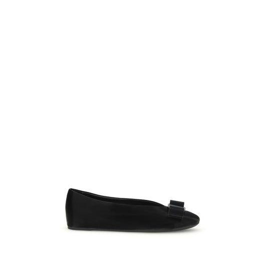Black Calf Leather Bos Taurus Ballet Flats