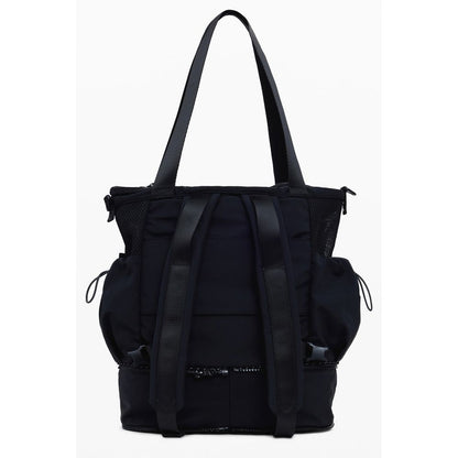 Black Polyester Women Handbag