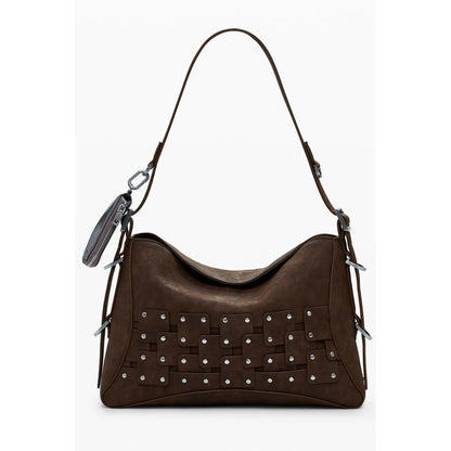 Brown Polyethylene Women Handbag