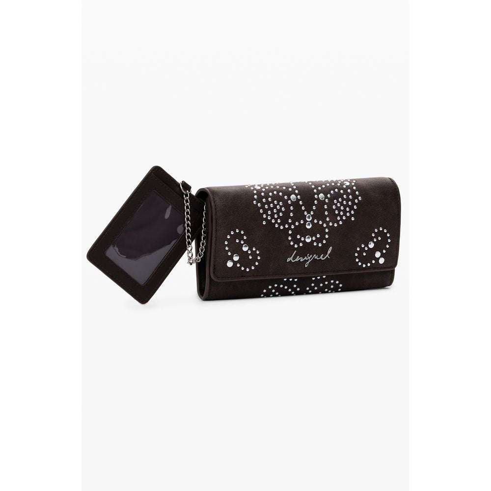 Brown Polyethylene Women Wallet