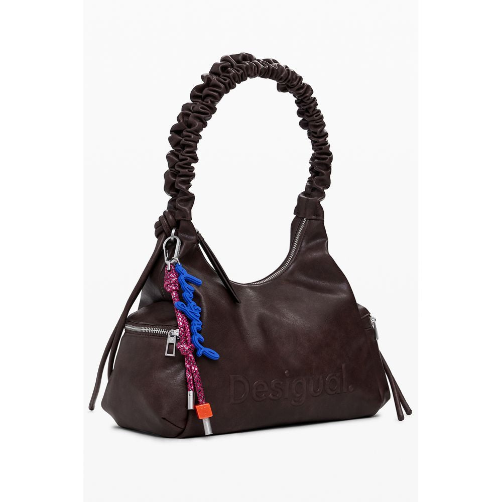 Brown Polyethylene Women Handbag