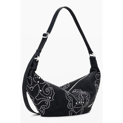Black Polyethylene Women Handbag
