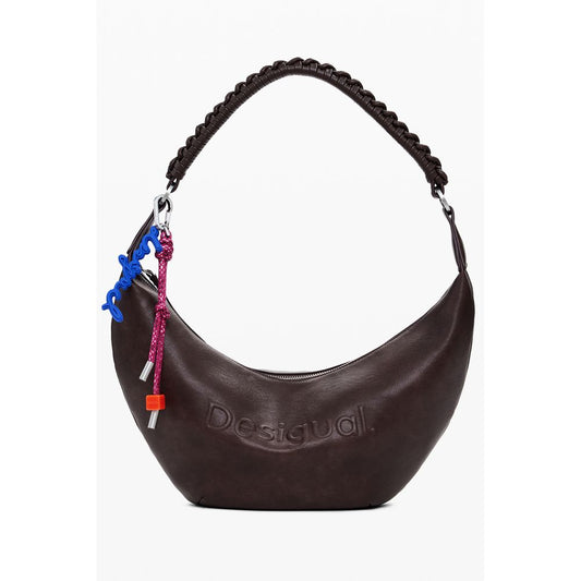Brown Polyethylene Women Handbag