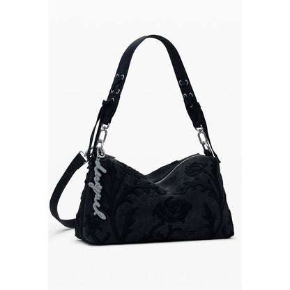 Black Polyethylene Women Handbag