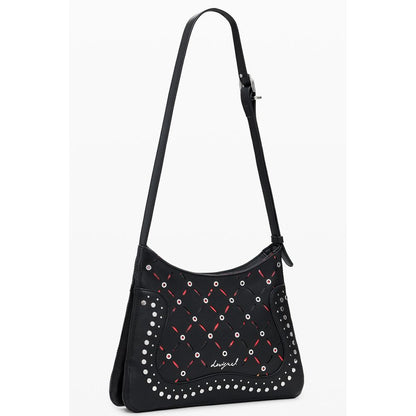 Black Polyethylene Women Handbag