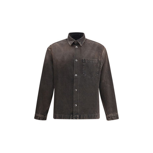Black Cotton Denim Jacket