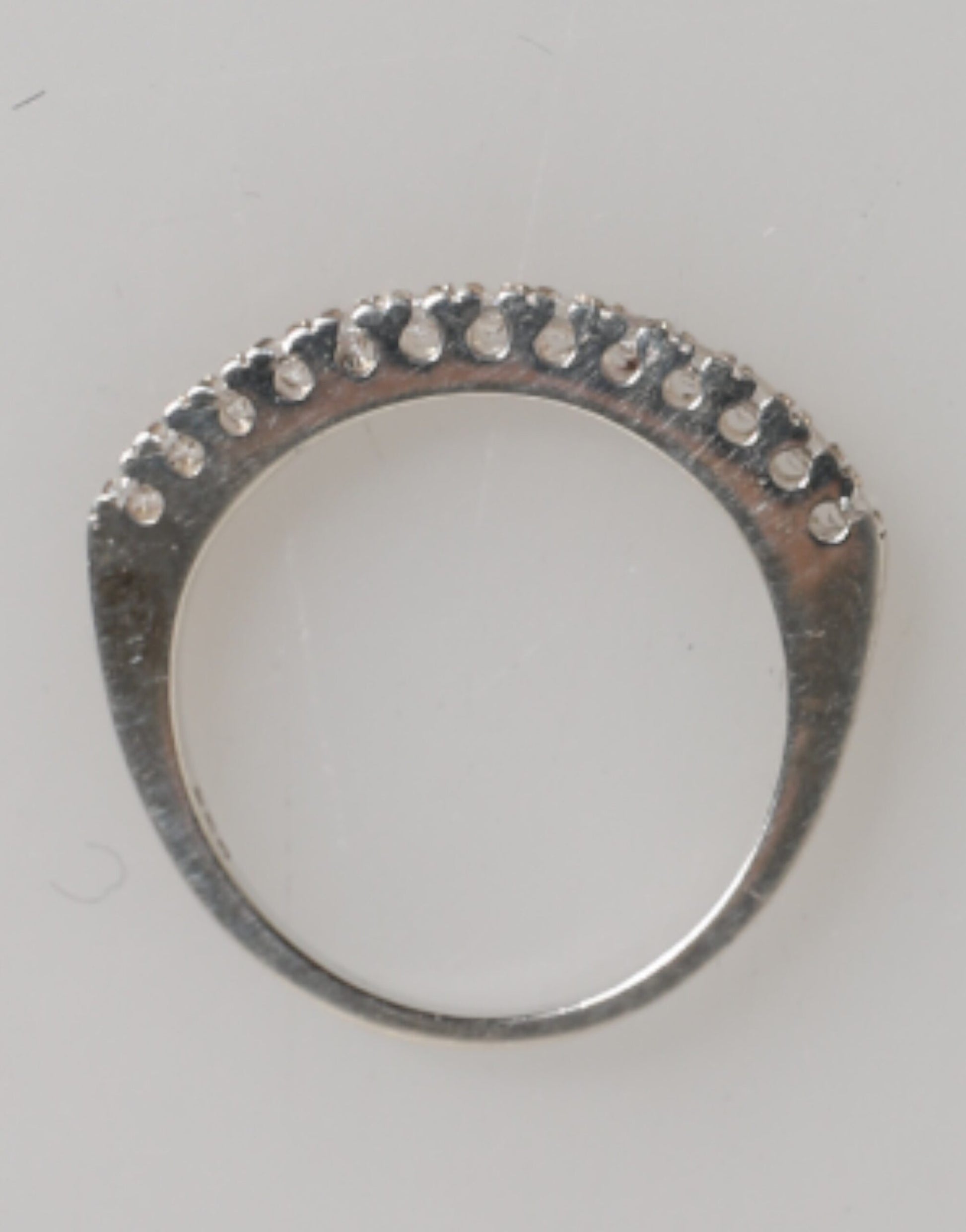 Sterling Silver 925 Band Pave CZ Crystal Eternity Ring