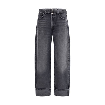 Cuffed Taper wide Jeans