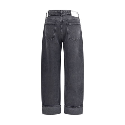 Cuffed Taper wide Jeans