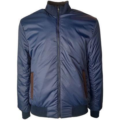 Brown Calfskin Men Bomber Jacket