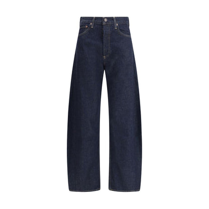 Luna Pieced Taper Jeans high waist color rinse