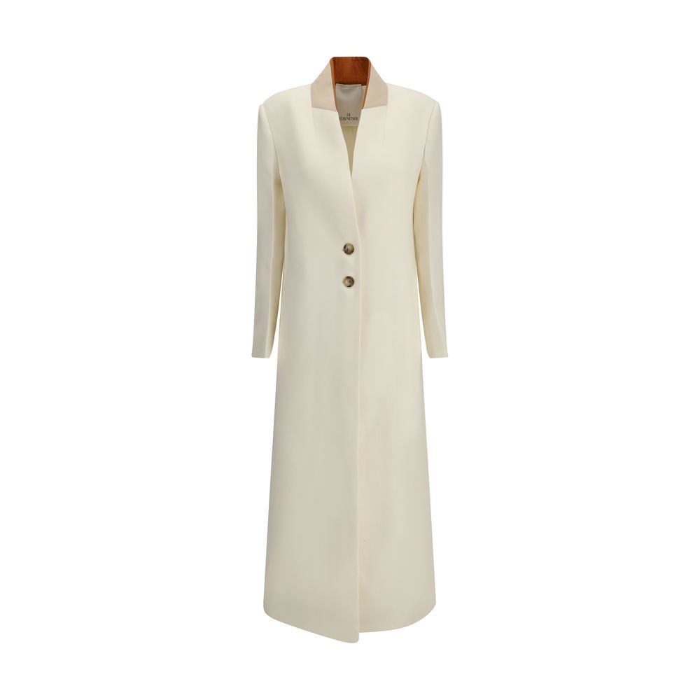 White Fleece Wool Coat