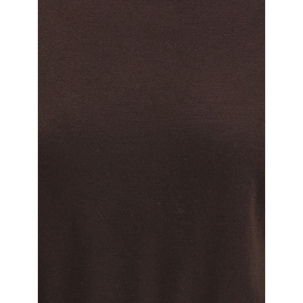 Brown Merino Wool Top