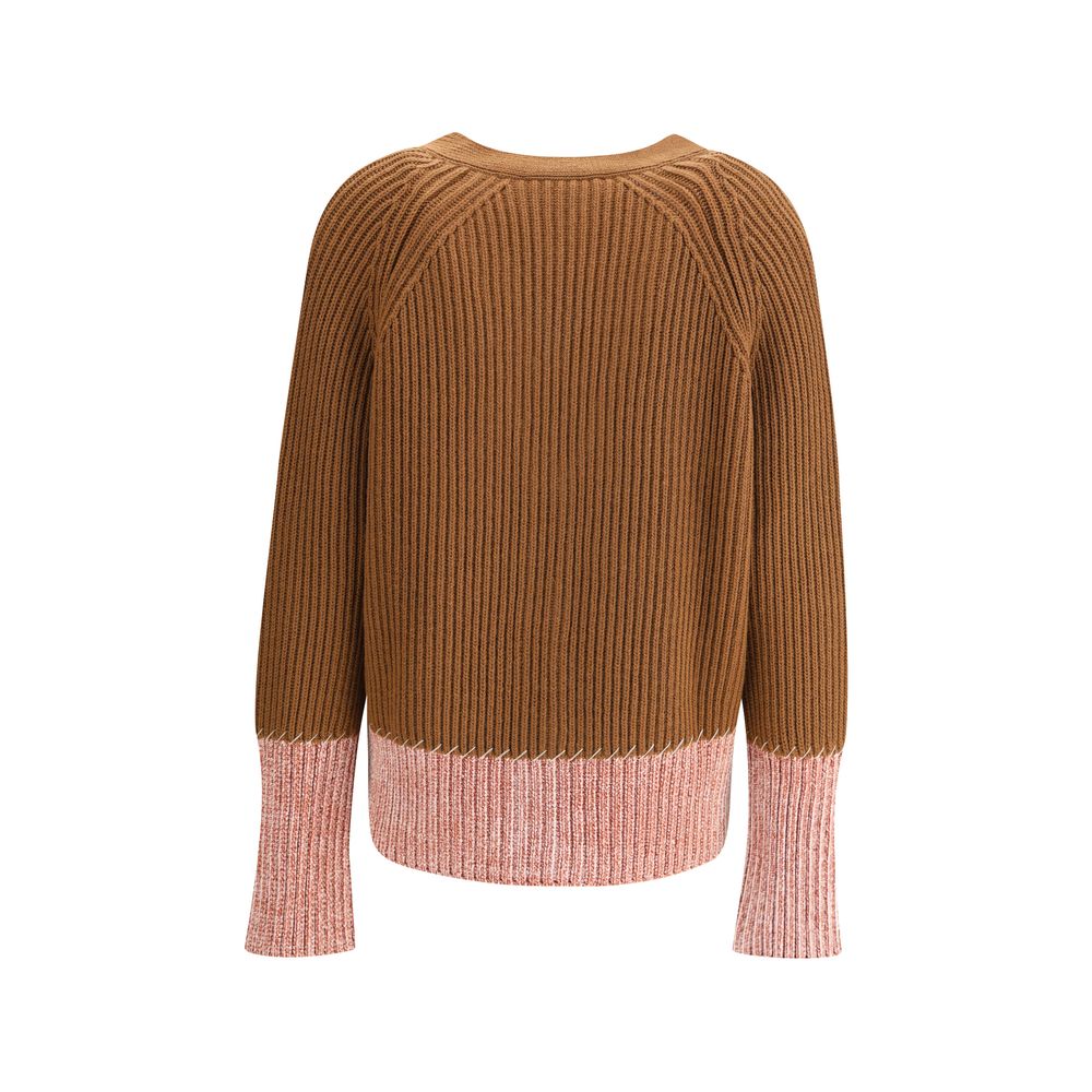 Bi color cardigan in Viscose