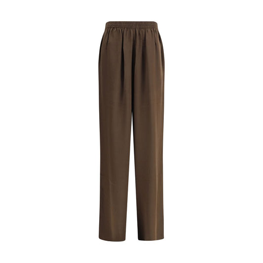 Brown Silk Pants