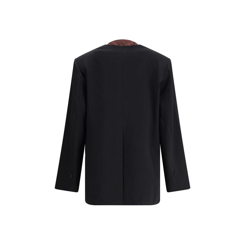Black Polyester Blazer