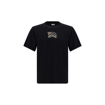 Checked logo cotton T-shirt