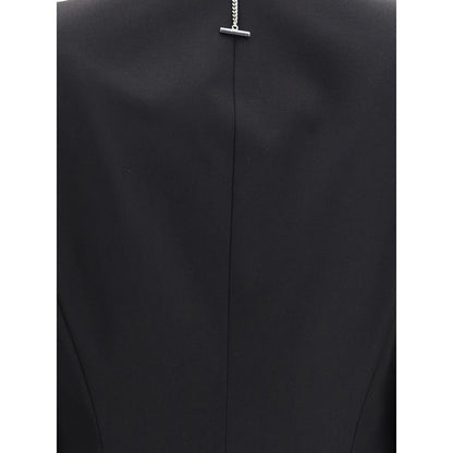 Black single-breasted jacket