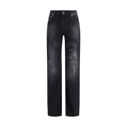 Wide-leg Cotton Jeans