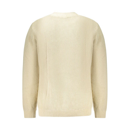 Beige Cotton Men Sweater