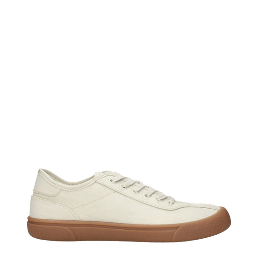 Beige Fabric Sneakers