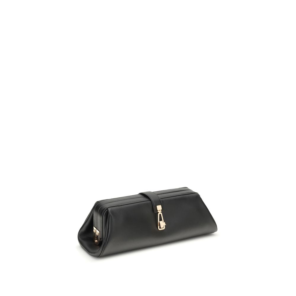 Black Calf Leather Bos Taurus Clutch Bag