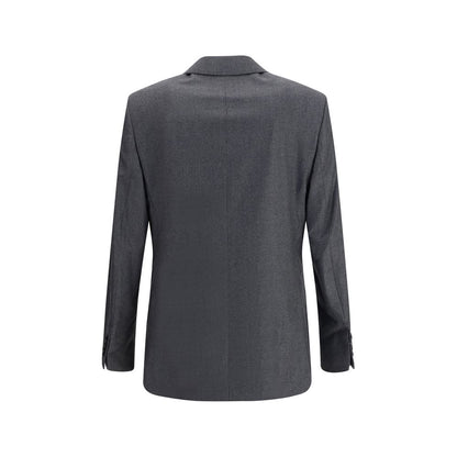 Gray Fleece Wool Blazer