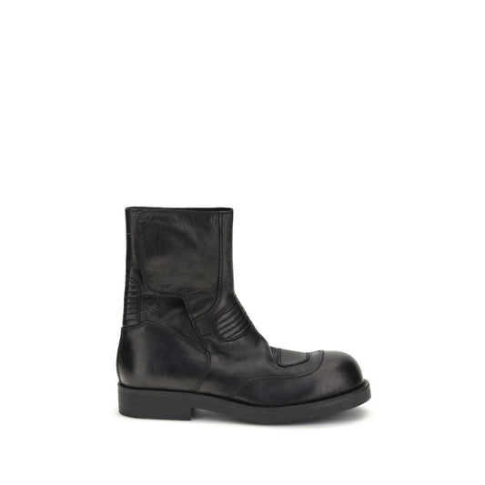 Black Leather Ankle Boots