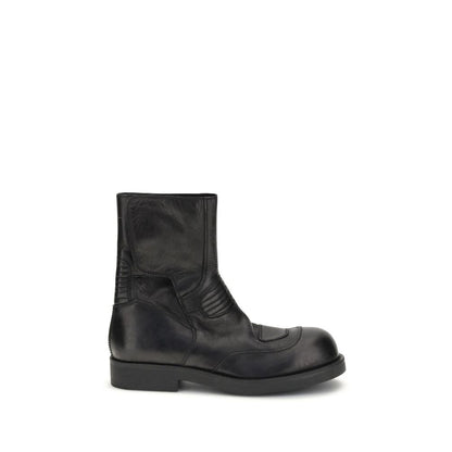 Black Leather Ankle Boots
