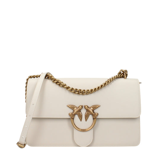 Beige Leather Crossbody Bag
