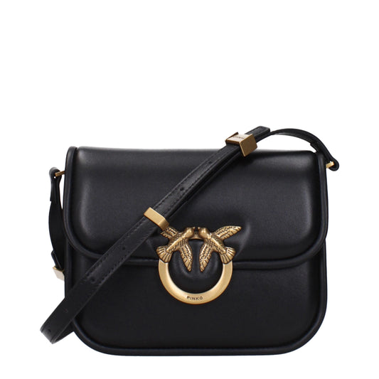 Black Leather Crossbody Bag