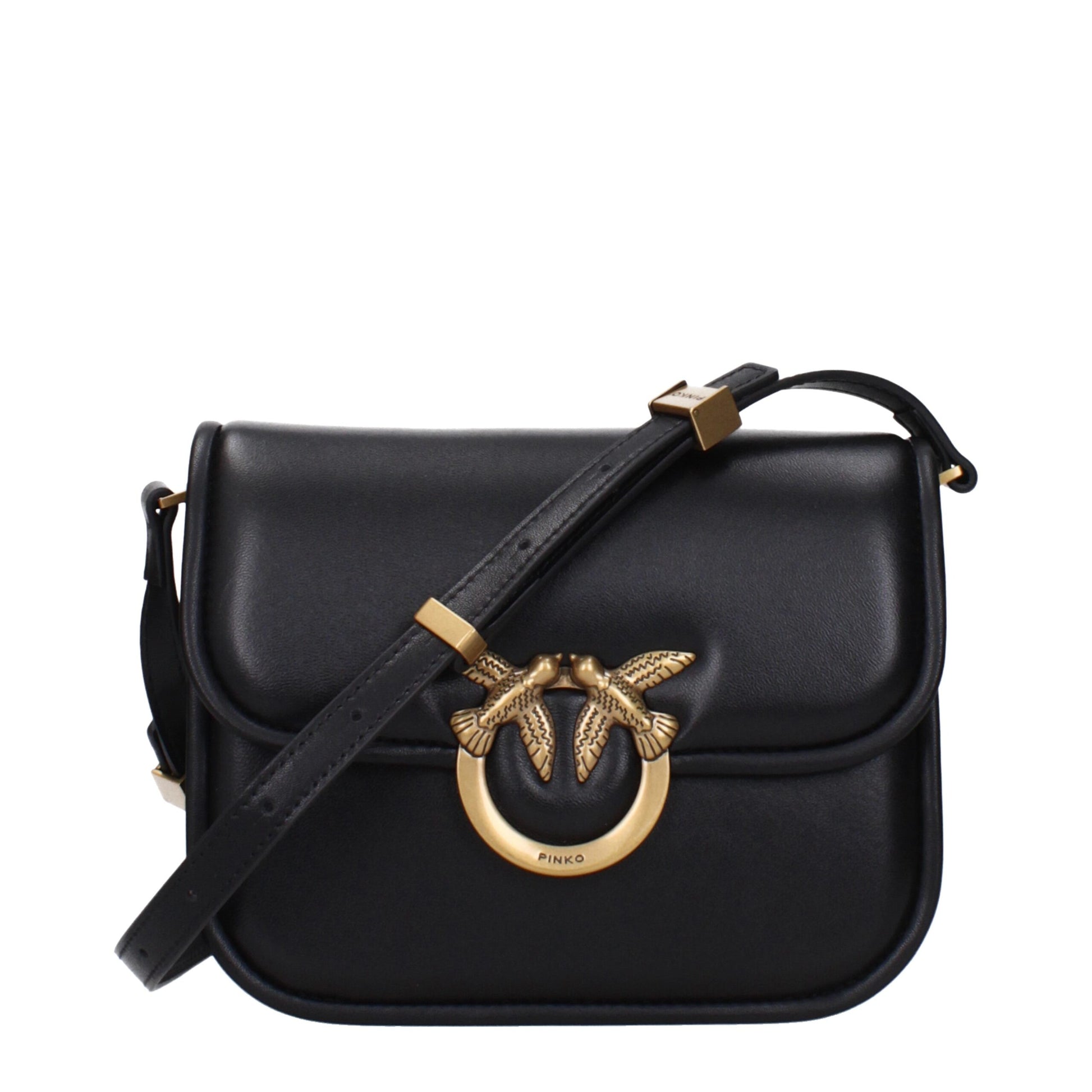 Black Leather Crossbody Bag