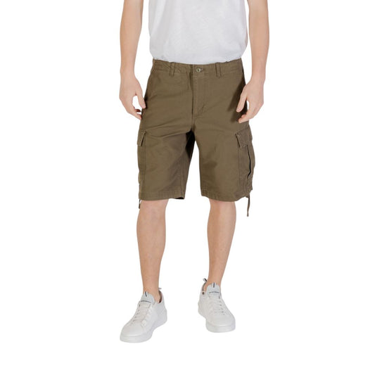 Green Cotton Bermuda Shorts