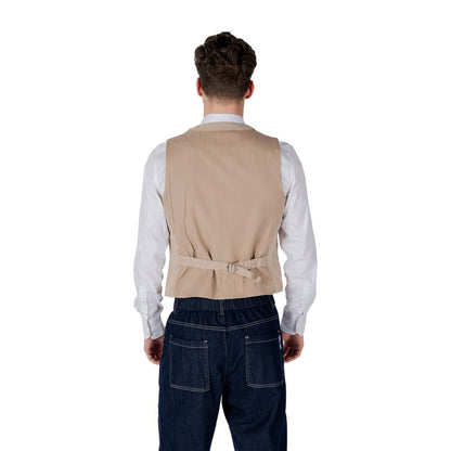 Beige Cotton Waistcoat