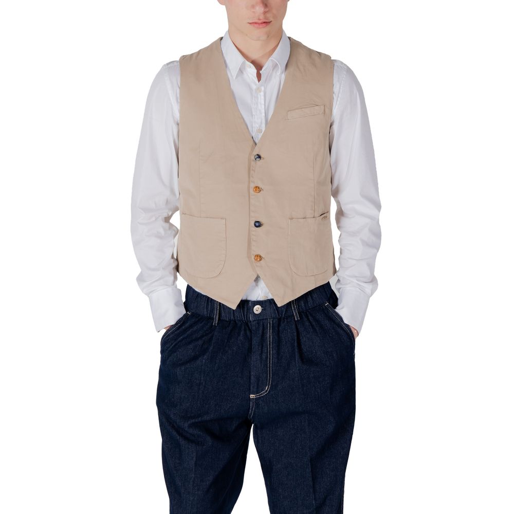 Beige Cotton Waistcoat