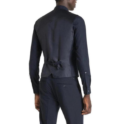 Blue Polyester Waistcoat