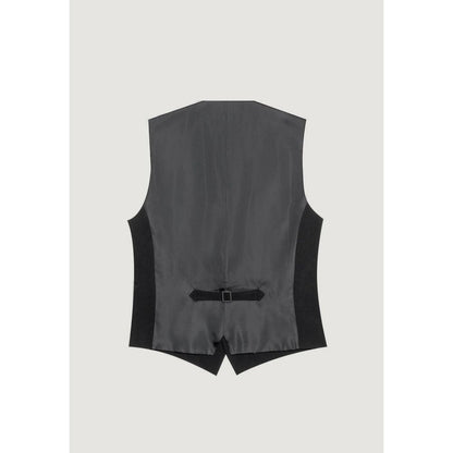 Black Polyester Waistcoat