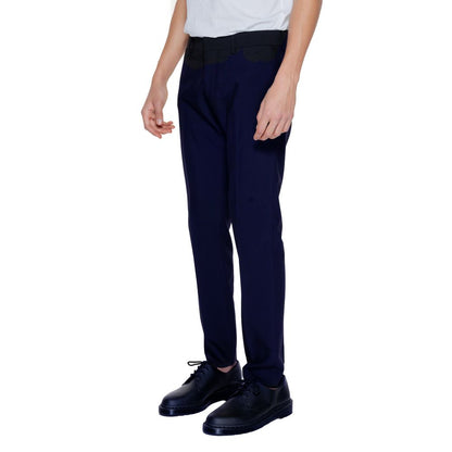 Blue Polyester Pant