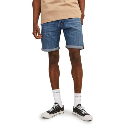 Blue Cotton Bermuda Shorts