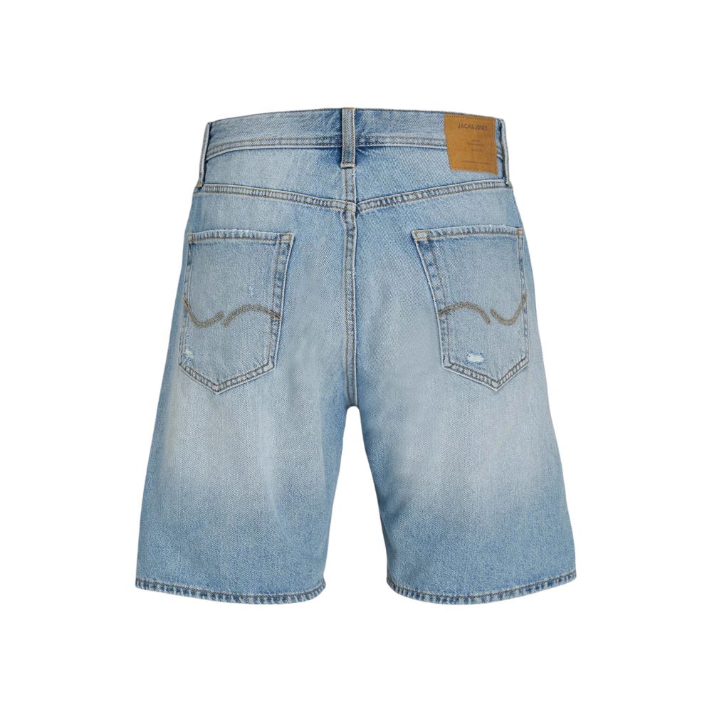 Light Blue Cotton Bermuda Shorts