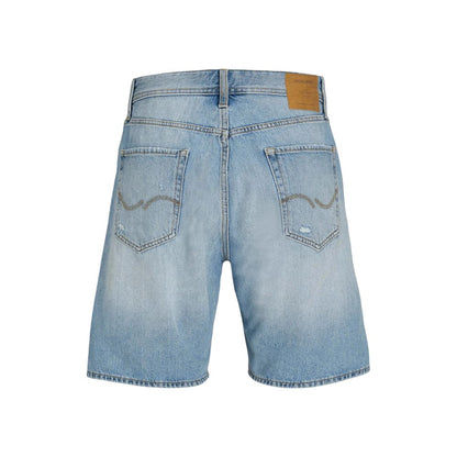 Light Blue Cotton Bermuda Shorts