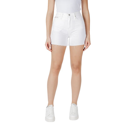 White Cotton Shorts