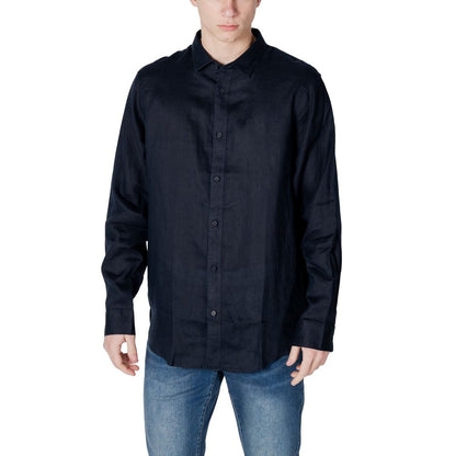 Blue Linen Dress Shirt