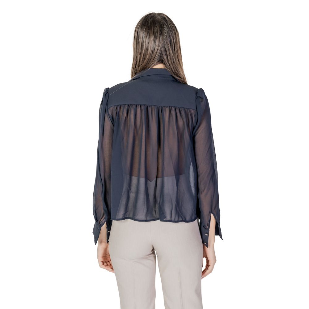 Blue Polyester Blouse