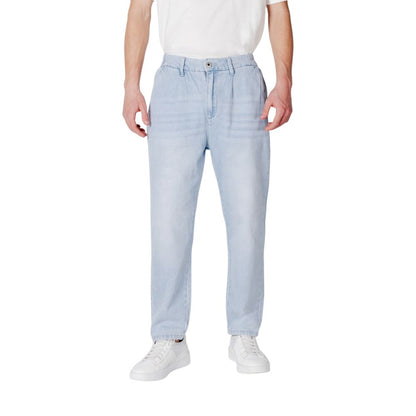 Blue Cotton Slim Fit Jeans