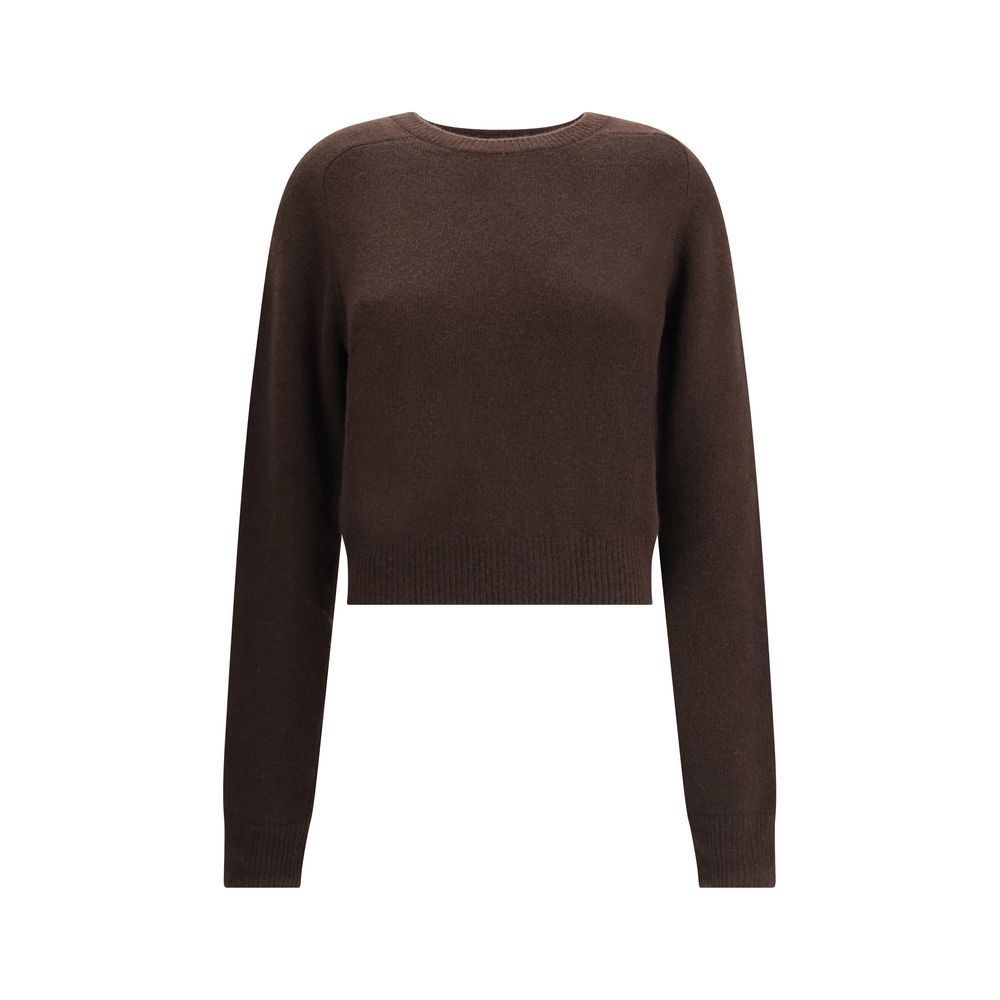 Brown Fleece Wool Cashmere Sweater